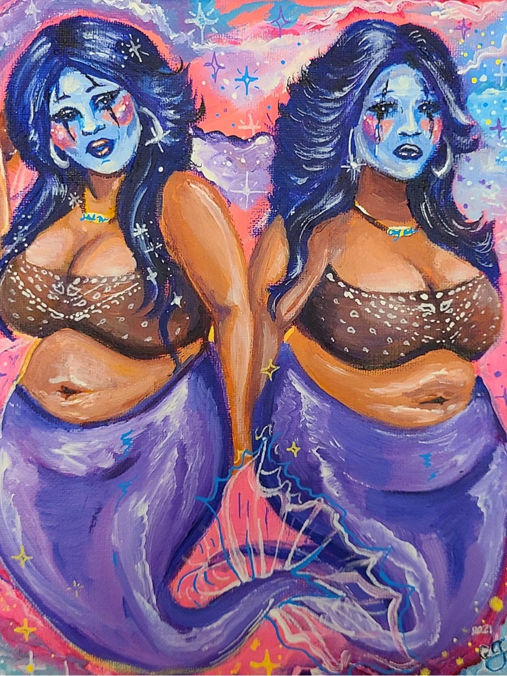 Smile Now, Cry Later mermaid art